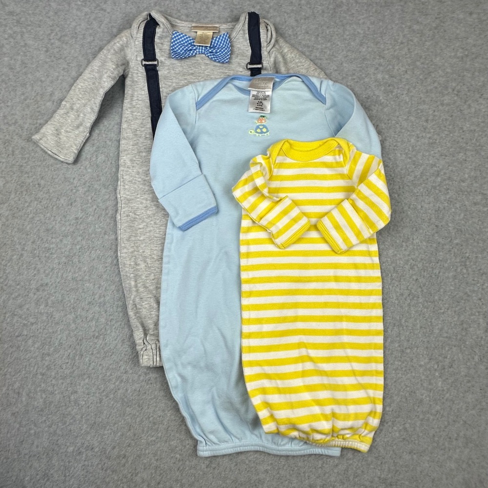 Baby Gown Bundle Starting Out Child‎ of Mine Primary Blue Grey Yellow NB 0-6M
